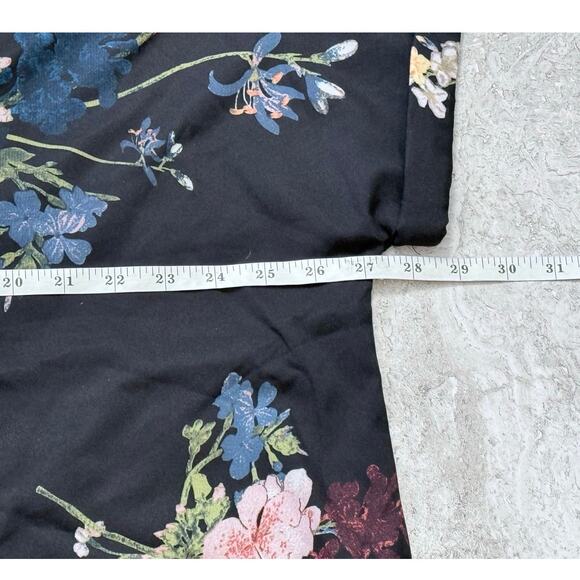 Womens Plus Size Floral Blouse with Notch Neck Cuffed Sleeve Size 3XL - Picture 6 of 13